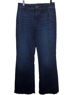 Evereve Bootcut Jeans Womens Size 28 Denim Dark Blue Wash Casual Western Preppy